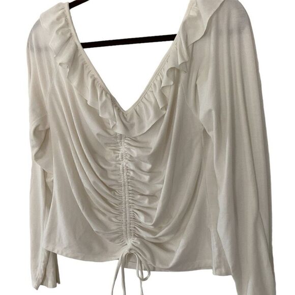 Forever 21 Off-White Boho Tee Top 3X - Picture 2 of 6